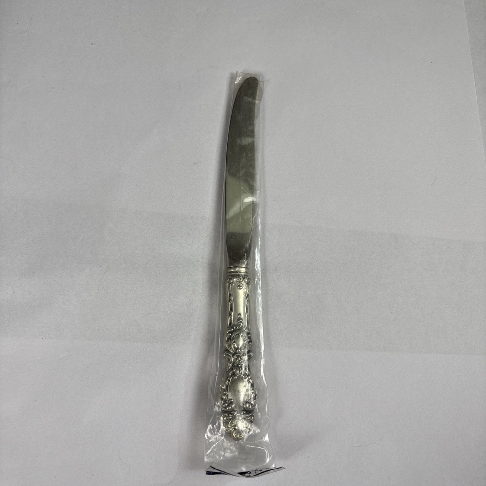 VTG Wallace Lucerne Sterling Silver Knife Stainless Blade NOS‎ Ornate Rococo MCM